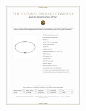 0.07 Ct.Tw.Total Carat Weight Emerald and Natural Diamond Pave Bracelet, 14K White Gold Scan Report