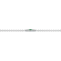 0.07 Ct.Tw. Emerald Natural Diamond Pave Bracelet, 14K White Gold Image