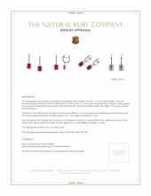 1.15 Ct.Tw. Ruby Natural Diamond Halo Earrings, 14K White Gold Appraisal