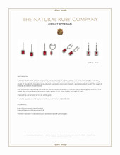 1.15 Ct.Tw.Total Carat Weight Ruby and Natural Diamond Halo Earrings, 14K White Gold Appraisal