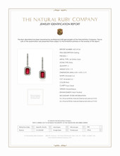 1.15 Ct.Tw. Ruby Natural Diamond Halo Earrings, 14K White Gold Scan Report