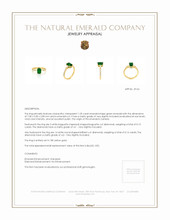 1.05 Ct. Emerald and Diamond Ring, 18K Yellow Gold Appraisal