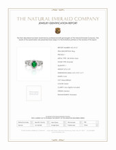 0.59 Ct. Emerald Natural Diamond Ring, 18K White Gold Scan Report