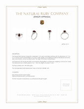1.09 Ct. Ruby and Diamond Pave Ring, 18K White Gold Appraisal