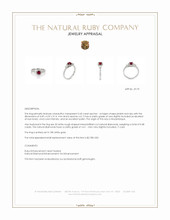 0.45 Ct. Pinkish Red Ruby and Natural Diamond Pave Ring, 18K White Gold Appraisal