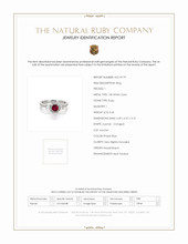0.45 Ct. Pinkish Red Ruby and Natural Diamond Pave Ring, 18K White Gold Scan Report