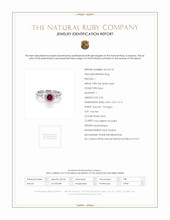 0.45 Ct. Ruby Natural Diamond Pave Ring, 18K White Gold Scan Report