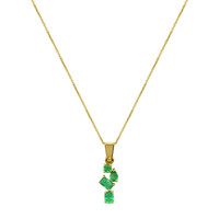 0.76 Ct. Emerald Pendant, 18K Yellow Gold Image