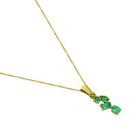 0.76 Ct. Emerald Pendant, 18K Yellow Gold Image