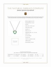 0.13 Ct. Emerald Pave Pendant, 18K White Gold Scan Report