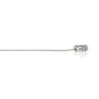0.13 Ct. Emerald Pave Pendant, 18K White Gold Image