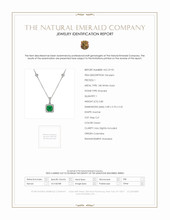 0.80 Ct. Emerald and Diamond Pendant - 18K White Gold Scan Report