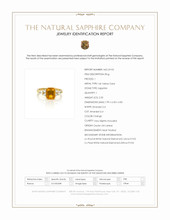 2.20 Ct. Orange Sapphire and Natural Diamond Accent Stones Ring, 14K Yellow Gold Scan Report
