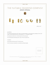 0.90 Ct.Tw.Total Carat Weight Natural Diamond Antique Style Earrings, 18K White & Yellow Appraisal