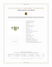 2.29 Ct. Yellowish Green Sapphire and Natural Diamond Pave Ring, Platinum 950 Scan Report