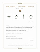 2.56 Ct. Sapphire Natural Diamond Floral Ring, 18K White Gold Appraisal