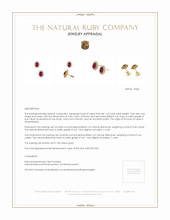 1.25 Ct.Tw. Ruby Natural Diamond Halo Earrings, 18K Yellow Gold Appraisal