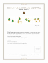 2.27 Ct.Tw. Emerald Studs Earrings, 18K Yellow Gold Appraisal