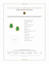 2.27 Ct.Tw. Emerald Studs Earrings, 18K Yellow Gold Scan Report
