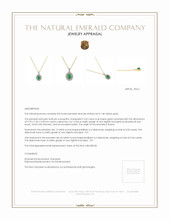 3.32 Ct. Emerald and Natural Diamond Pave Pendant, 14K Yellow Gold Appraisal