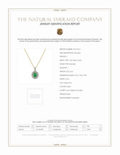 3.32 Ct. Emerald and Natural Diamond Pave Pendant, 14K Yellow Gold Scan Report