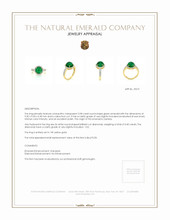 3.98 Ct. Emerald and Diamond Ring, 14K Yellow Gold Appraisal