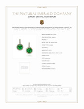 10.93 Ct.Tw. Emerald Natural Diamond Pave Earrings, 14K Yellow Gold Scan Report