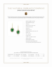 6.14 Ct.Tw.Total Carat Weight Emerald and Natural Diamond Pave Earrings, 14K Yellow Gold Scan Report