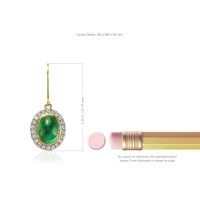 6.14 Ct.Tw. Emerald Natural Diamond Pave Earrings, 14K Yellow Gold Image