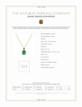 4.67 Ct. Emerald and Natural Diamond Pave Pendant, 14K Yellow Gold Scan Report