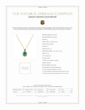 4.67 Ct. Emerald Emerald Pave Pendant, 14K Yellow Gold Scan Report