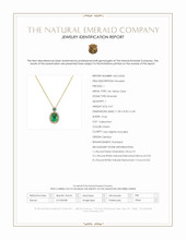 4.67 Ct. Emerald and Natural Diamond Pave Pendant, 14K Yellow Gold Scan Report