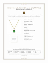 2.81 Ct. Emerald Natural Diamond Pave Pendant, 14K Yellow Gold Scan Report