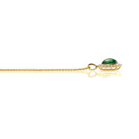 2.81 Ct. Emerald Natural Diamond Pave Pendant, 14K Yellow Gold Image