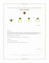 2.27 Ct. Emerald Solitaire Ring, 14K Yellow Gold Appraisal