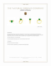 2.27 Ct. Emerald Solitaire Ring, 14K Yellow Gold Appraisal