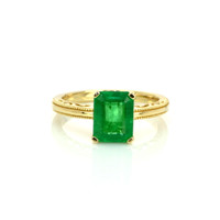 2.27 Ct. Emerald Solitaire Ring, 14K Yellow Gold Video