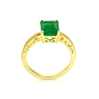 2.27 Ct. Emerald Solitaire Ring, 14K Yellow Gold Image