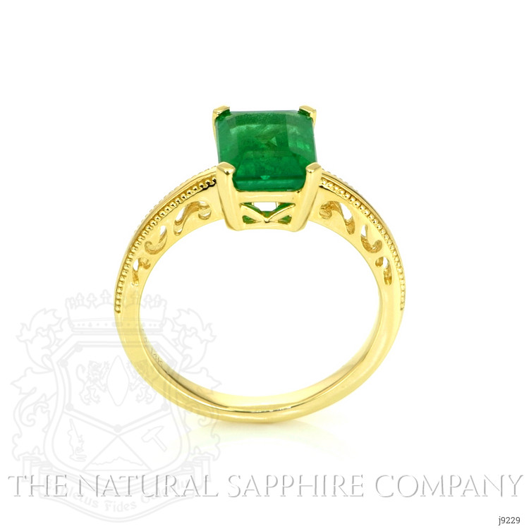 2.27 Ct. Emerald Solitaire Ring, 14K Yellow Gold