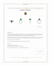 1.11 Ct. Emerald Natural Diamond Pave Ring, 14K White Gold Appraisal