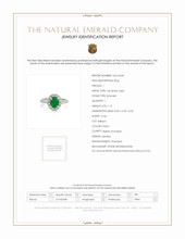 1.13 Ct. Emerald and Natural Diamond Pave Ring, 14K White Gold Scan Report