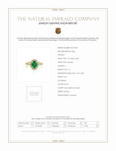 1.13 Ct. Emerald and Natural Diamond Pave Ring, 14K Yellow Gold Scan Report
