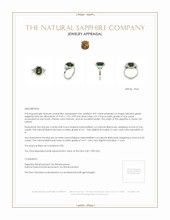 3.01 Ct. Yellowish Green Sapphire and Natural Diamond Pave Ring, Platinum 950 Appraisal