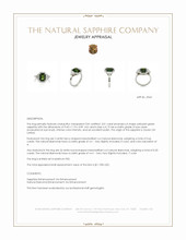 3.01 Ct. Yellowish Green Sapphire and Natural Diamond Pave Ring, Platinum 950 Appraisal