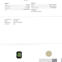 3.01 Ct. Yellowish Green Sapphire and Natural Diamond Pave Ring, Platinum 950 Scan Report