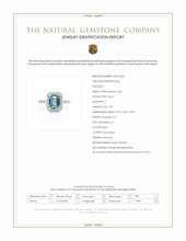 1.93 Ct. Blue Zircon and Natural Diamond Pave Ring, Platinum 950 Scan Report