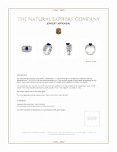 1.11 Ct. Blue Sapphire and Natural Diamond Antique Style Ring, 18K White Gold Appraisal