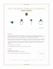 1.72 Ct. Emerald Natural Diamond Pave Ring, 14K White Gold Appraisal