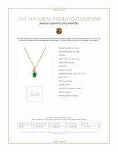 0.59 Ct. Emerald and Natural Diamond Halo Pendant, 14K Yellow Gold Scan Report