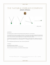0.59 Ct. Emerald and Natural Diamond Halo Pendant, 14K White Gold Appraisal